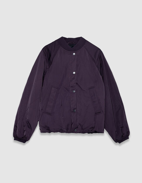 Dames oversized bordeauxrode nylon bomber - IKKS