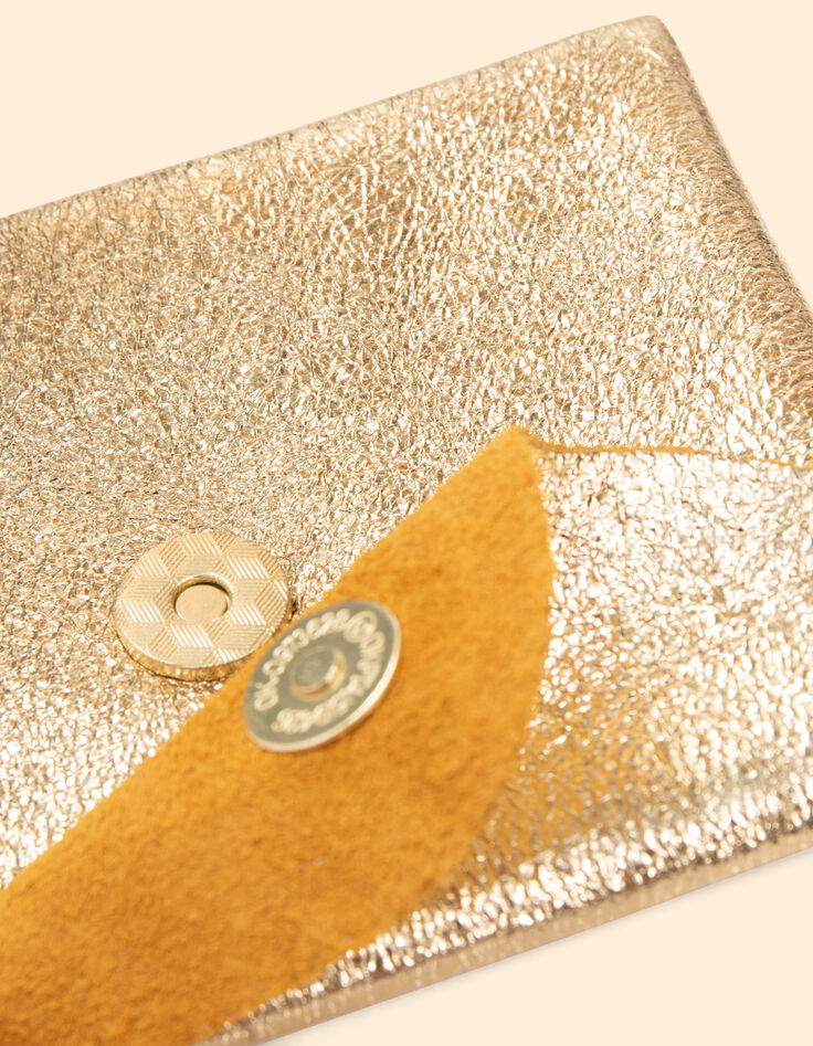 Mini pochette dor&eacute;e cuir iris&eacute; I.Code-2