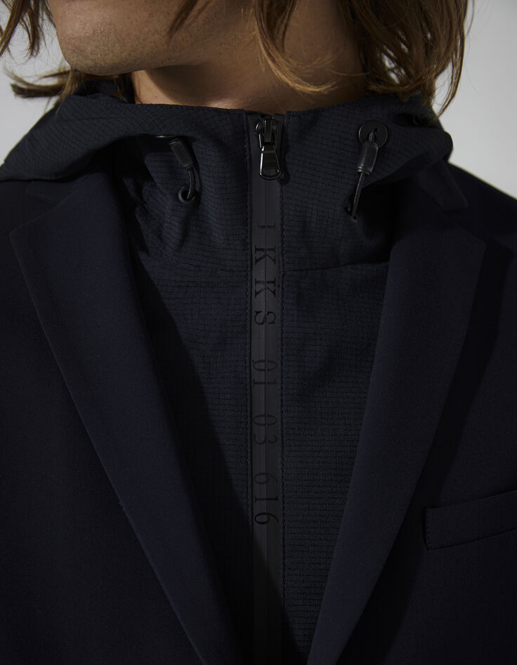 Veste marine à parmenture amovible Homme-5