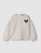 Ecru matrozenshirt gouden strepen meisjes-3