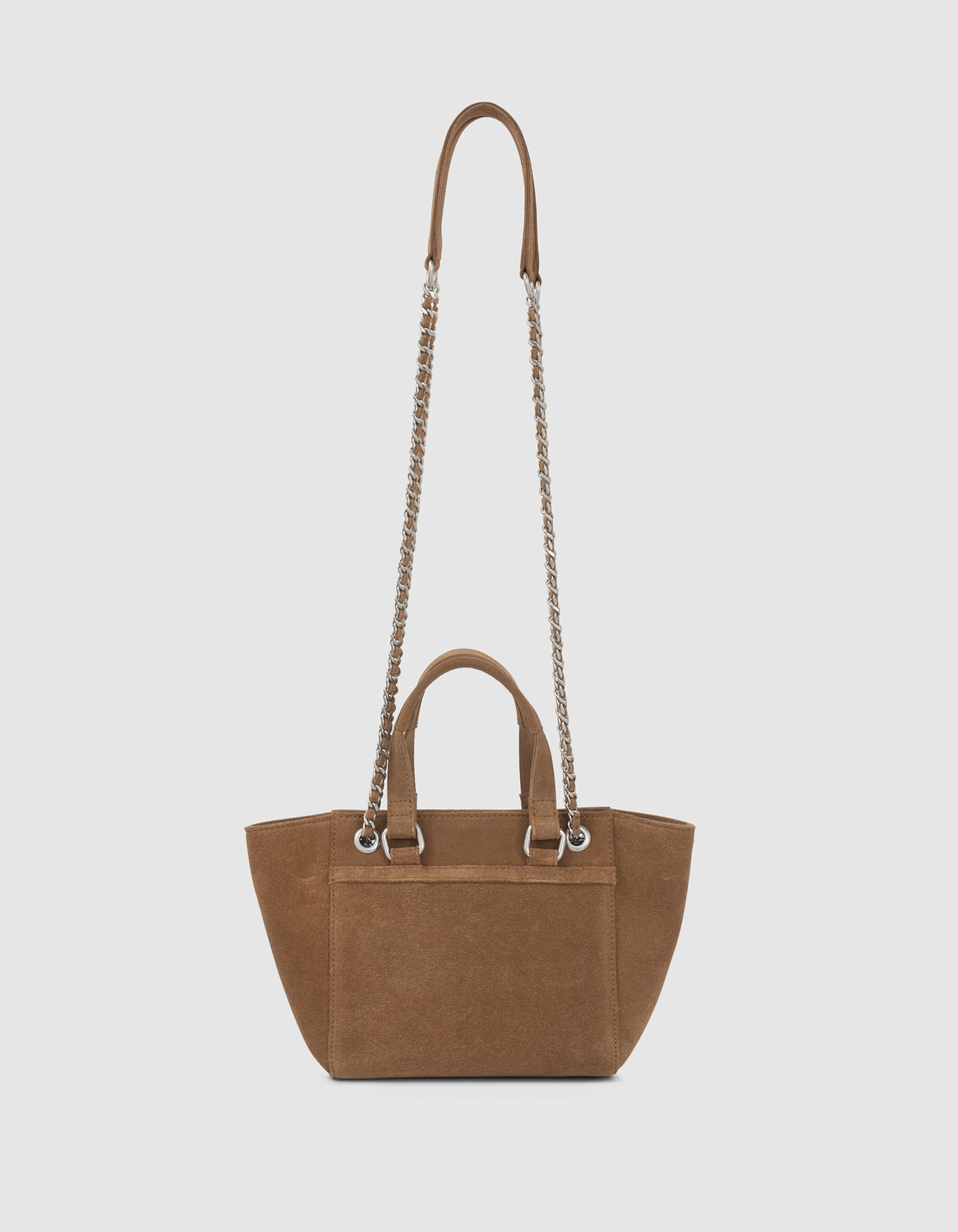 Sac 1440 Small en cuir velours sable franges Femme