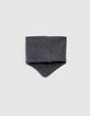 Snood gris anthracite tricot brodé éclair bébé garçon-3