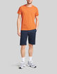 Oranje T-shirt L'Essentiel biokatoen ronde hals Heren-2