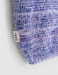 Chaqueta de punto azul y rosa para niña-5