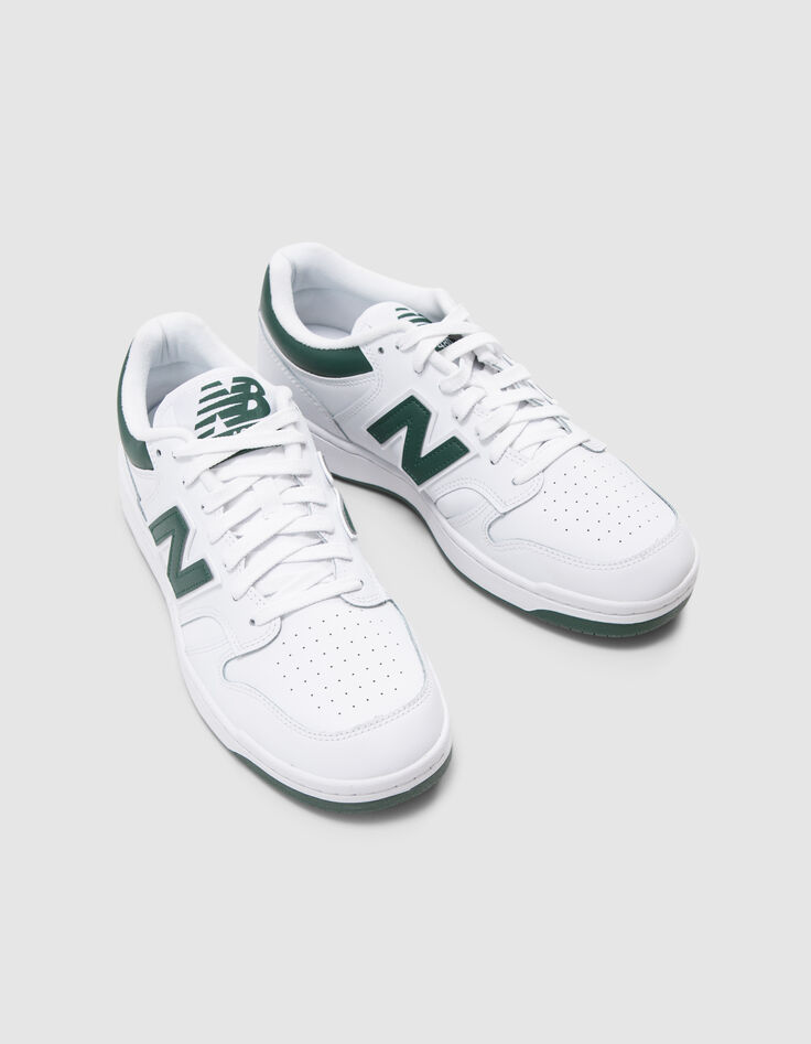 Baskets blanches et vertes NEW BALANCE 480 Homme-6