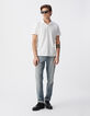 Polo blanc L'Essentiel coton bio flammé Homme-1