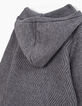 Cárdigan granito jaspeado cremallera tricot relieve niño-7