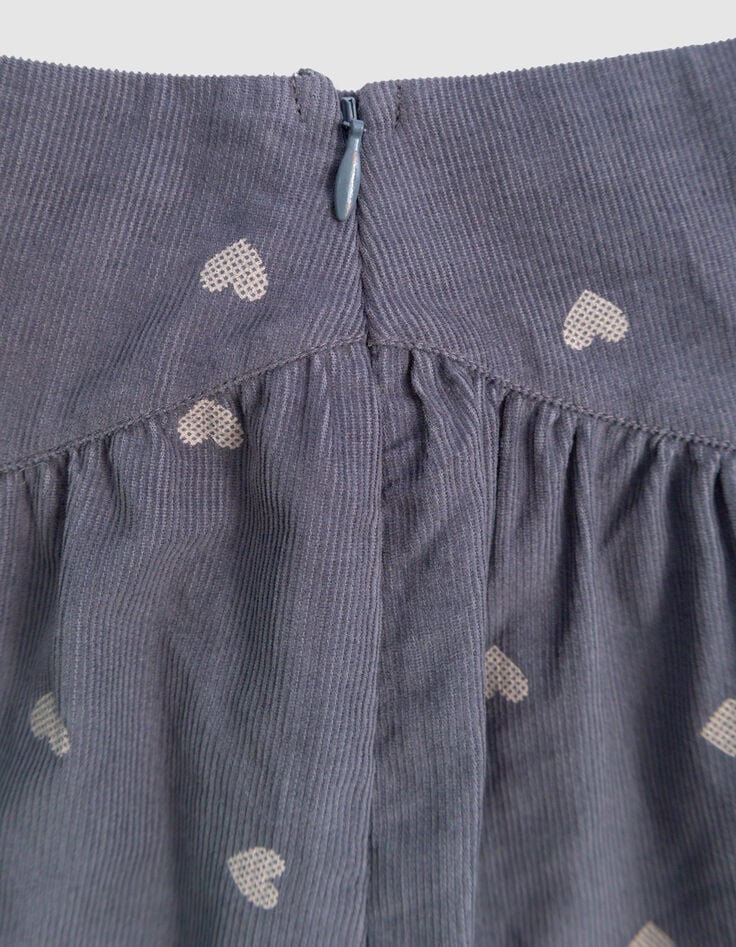 Korte blauwe fluwelen rok hartmotief meisjes-8 Korte blauwe fluwelen rok hartmotief meisjes-8