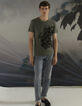 Men&rsquo;s sage T-shirt with tree image-6
