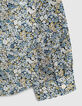 Chemise blanc cassé tissu Liberty fleurs bleues garçon -5