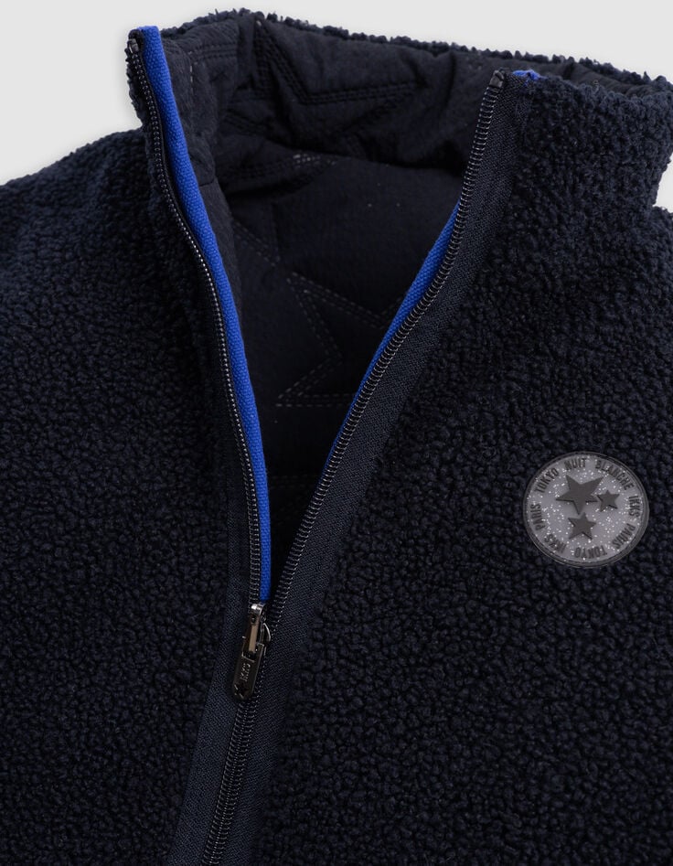 Abrigo reversible sherpa estrellas nailon azul marino niña-7 Abrigo reversible sherpa estrellas nailon azul marino niña-7