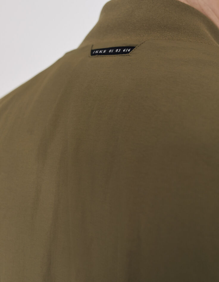 Men’s light khaki nylon bomber jacket-4
