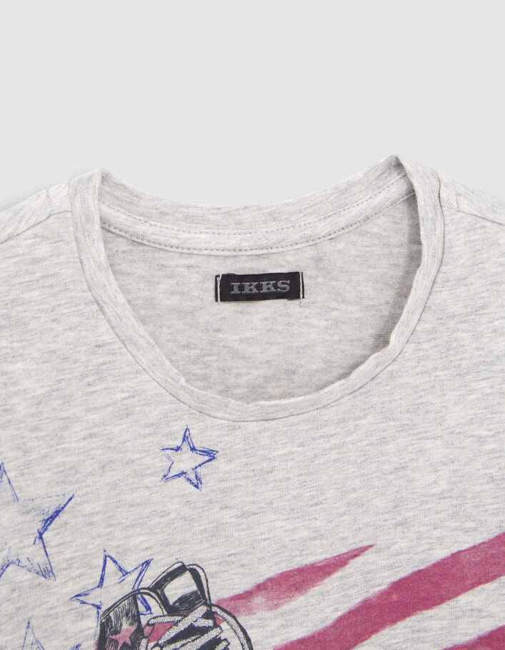 Girls’ grey roller skates image organic cotton T-shirt-3