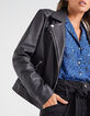 I.Code black studded biker-style jacket-1
