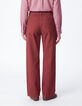 Chino large Rouge coton Femme-3