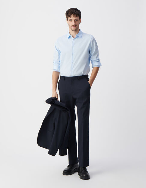 Chemise SLIM ciel en popeline Homme - IKKS