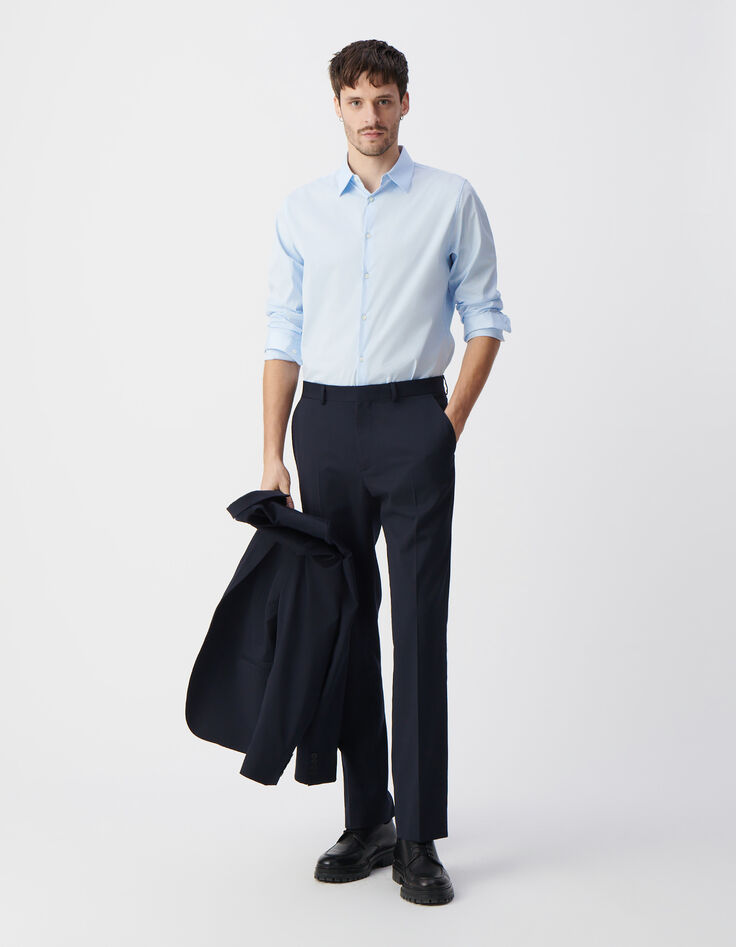 Camisa SLIM cielo popelina hombre-1