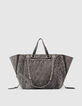 Sac cabas LE 1440 DENIM matelassé chevrons femme-3