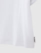 Weißes Mädchen-T-Shirt aus Pointelle-Strick mit Herzmotiv-4