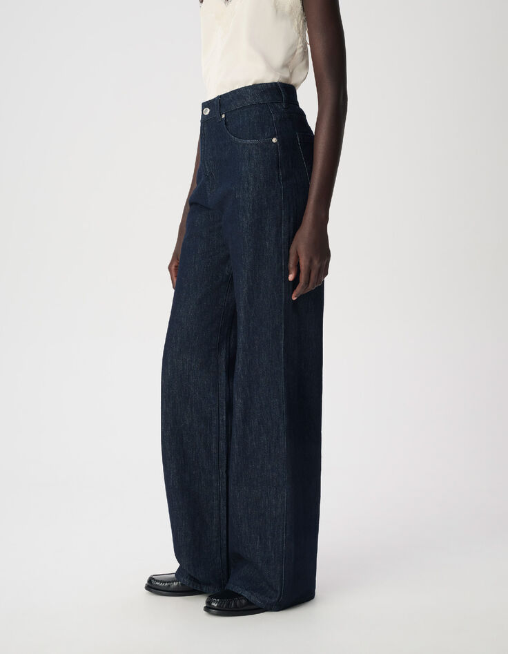 Jean large bleu brut Edie Femme-4