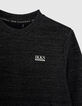Navy Essential organic cotton fleece sweatshirt-3