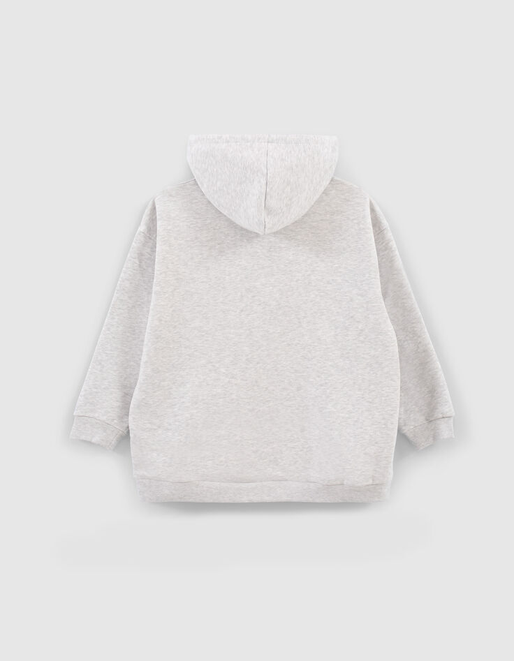 Grey IKKS–MICKEY hoodie with print and embroidery-2