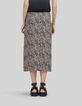 Schwarzer Damenrock mit Leo-Rock-Print-3