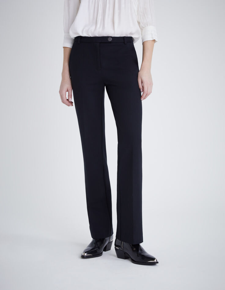 Marineblaue Damenhose mit Tennisstreifen-2