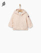Blouson rose poudré brodé étoiles bébé fille-1