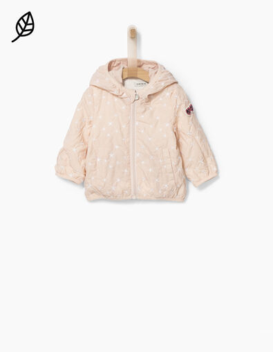 Blouson rose poudré brodé étoiles bébé fille - IKKS
