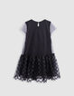 Vestido negro tul bajo encaje niña-3