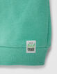 Baby boys’ green sweatshirt fabric cardigan, goggles hood-6