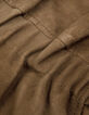 Blouson cuir velours beige &agrave; ceinturer Femme-10