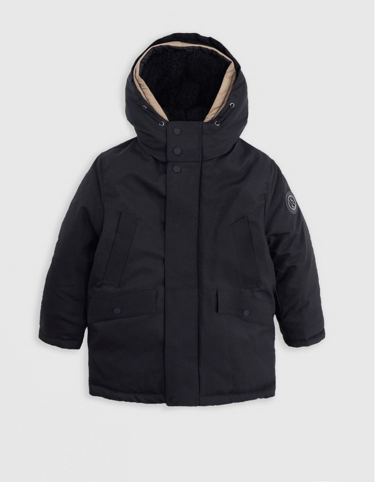 Parka 3 en 1 noire avec doudoune reversible garcon IKKS