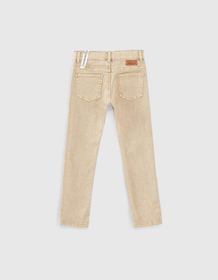 Jean slim beige moyen garçon -3 Jean slim beige moyen garçon -3