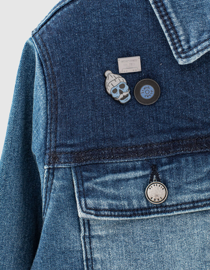 Schwarze Metallpins f&uuml;r Jungen-3