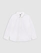 Chemise blanche patte brodée éclair garçon-1