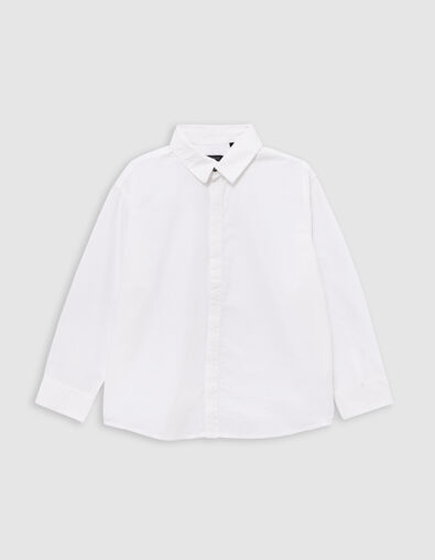 Chemise blanche patte brodée éclair garçon - IKKS