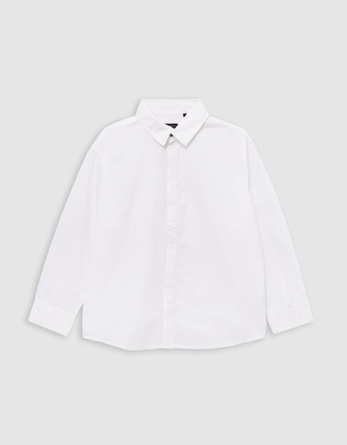 Chemise blanche patte brodée éclair garçon - IKKS
