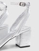 Sandalias tacón silver cuero metalizado-4