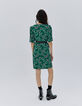 Robe verte maxi floral Femme-3