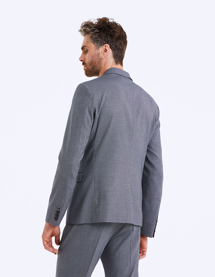 Men's anthracite grey semi-plain suit jacket - IKKS