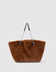 Bolso cab&aacute;s forro sint&eacute;tico camel mujer-1
