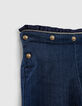 Vaquero blue vintage puente con volante bebé niña-4