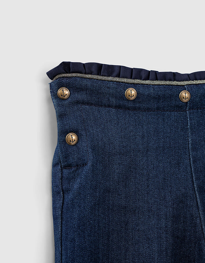 Baby girls’ vintage blue ruffled sailor jeans - IKKS