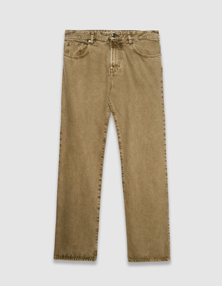 Kaki rechte jeans Niel Heren-6