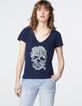 Camiseta algodón tratamiento acid wash visual rock mujer-2