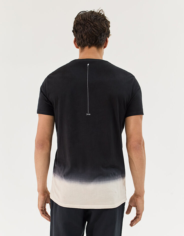 Camiseta negra efecto deep dye Hombre-2