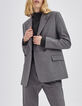 Women’s grey double-breasted suit jacket-1