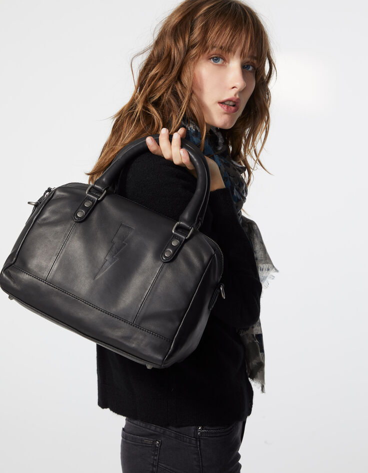 Sac bowling The Gamer en cuir éclairs clous bijoux femme-7